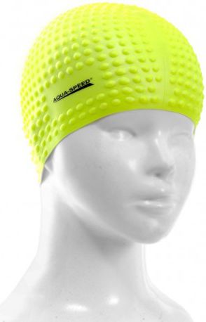 Aqua-Speed Czepek pływacki silikonowy Bubble żółty (1088)