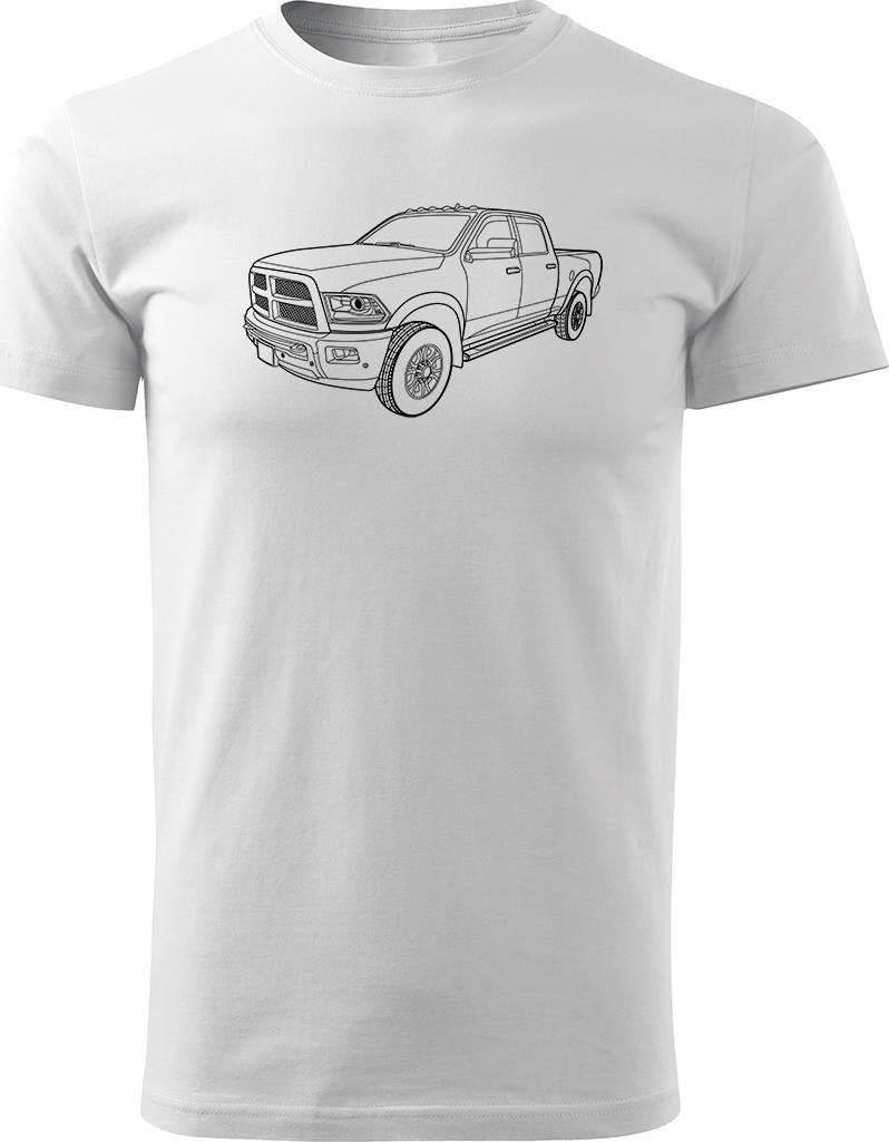 Topslang Koszulka Dodge Raam z samochodem Dodge Raam męska biały REGULAR XXL