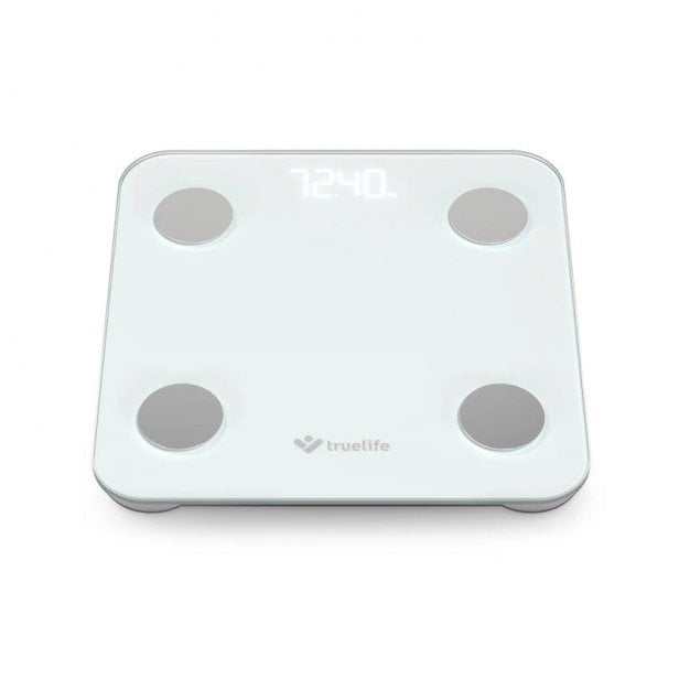 Waga łazienkowa TrueLife Waga diagnostyczna bluetooth FitScale W1 BT biała kolorowy LCD 0,2 ~ 180 kg iOS, System Android