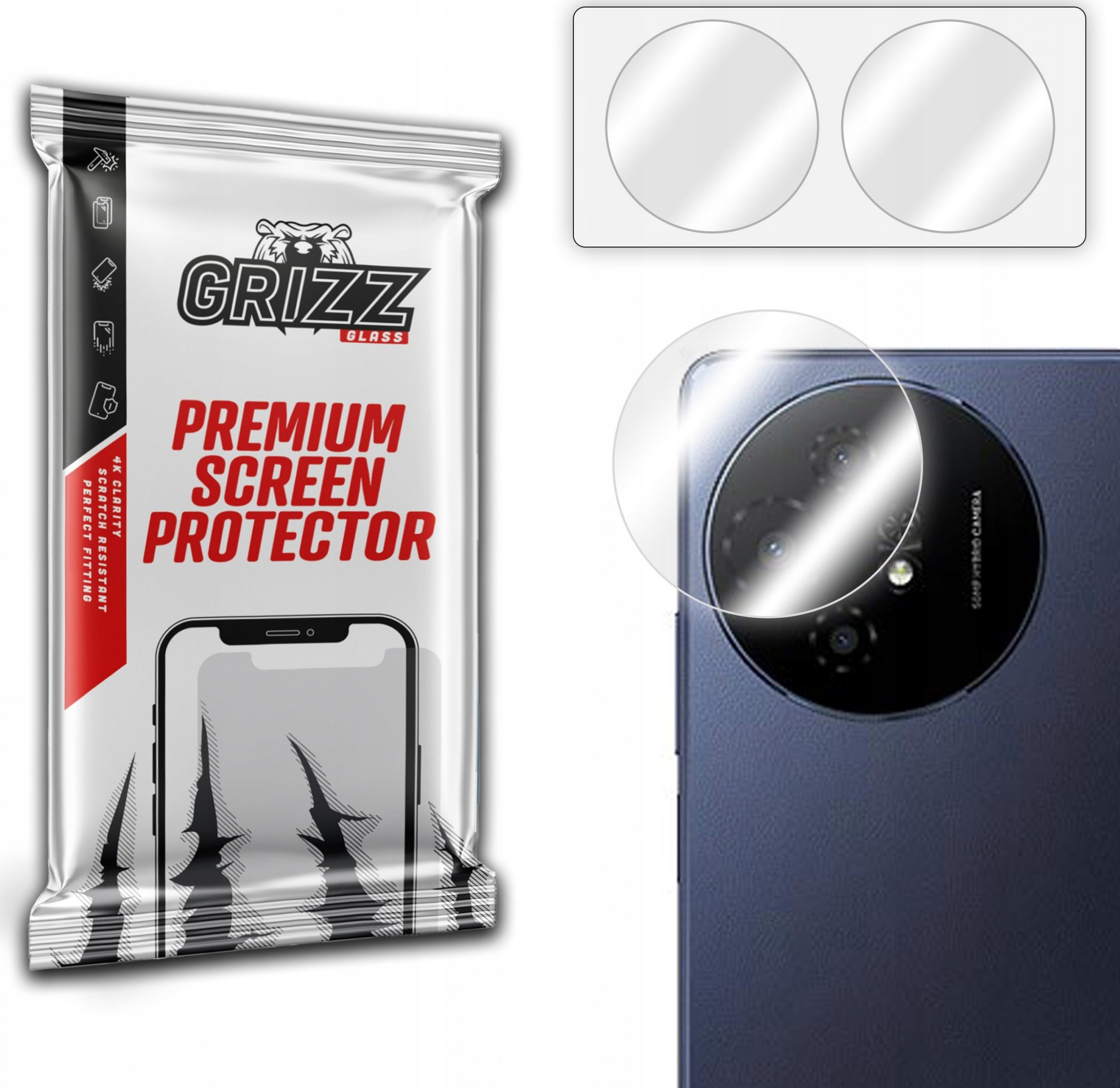 GrizzGlass Szkło na aparat GrizzGlass HybridGlass Camera do TCL 50 XL