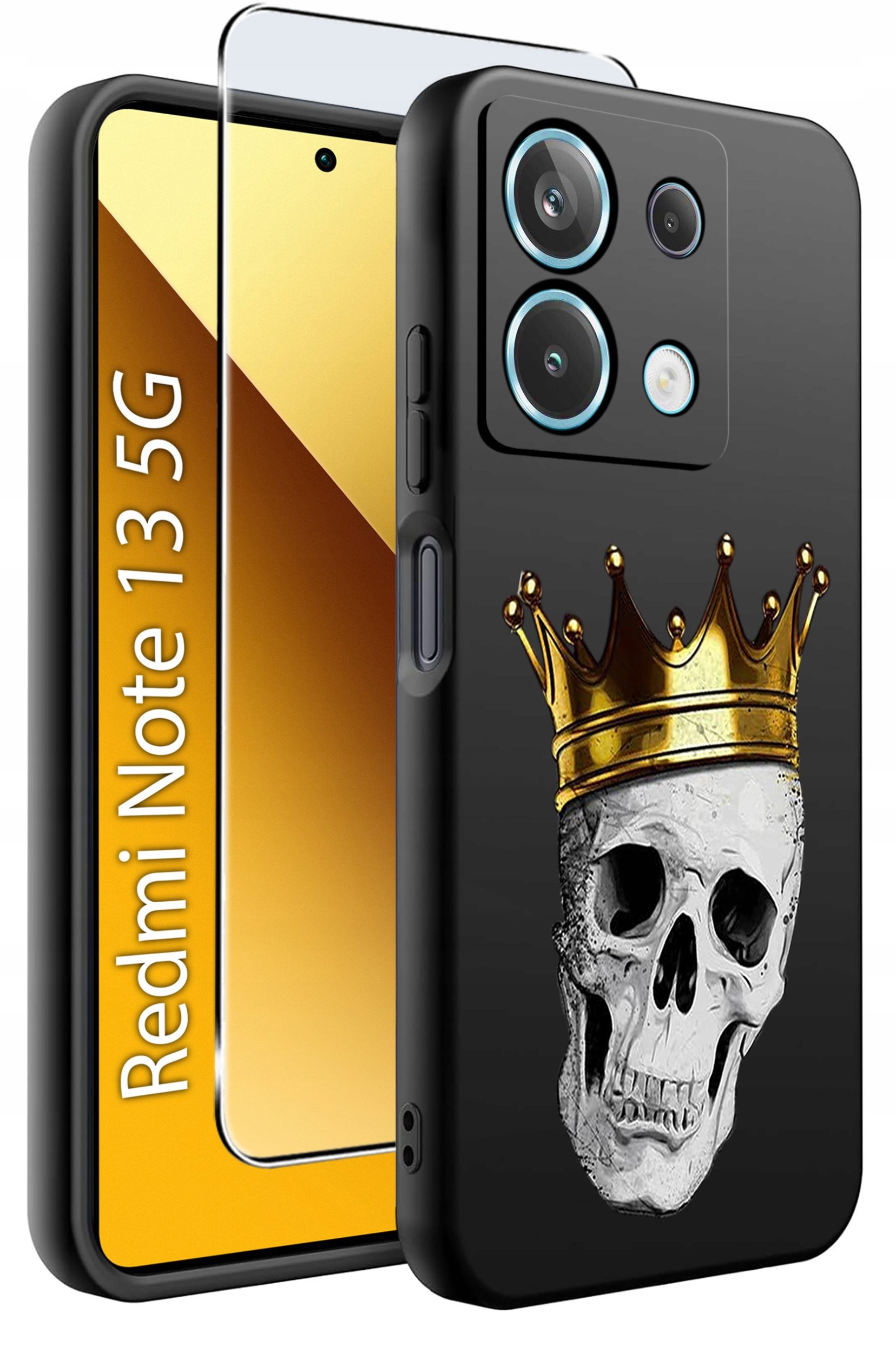 ETUI do Xiaomi Redmi Note 13 5G WZORY |SILIKONOWE MATT CASE +SZKŁO 9H