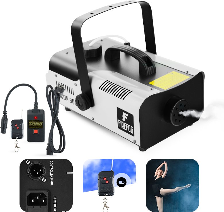 Wytwornica dymu 900W Falcon900 dwa piloty Firefog one size