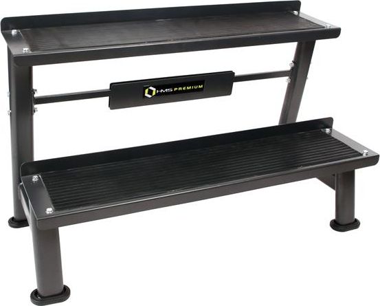 HMS Dwupoziomowy Stalowy Stojak na Hantle Kettlebell