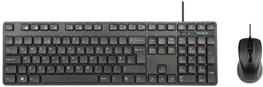 Klawiatura + mysz Targus Zestaw klawiatury i myszy kombinacja full size USB AZERTY czarny