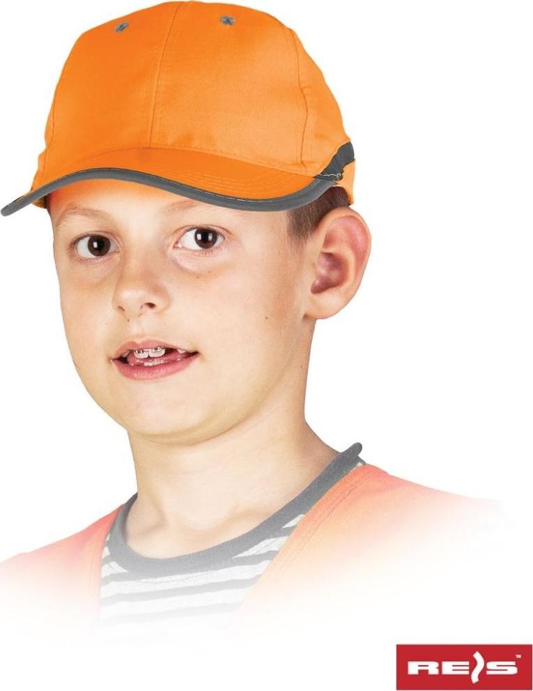 R.E.I.S. Czapka z daszkiem CZFLUO-KIDS pomarańczowy M