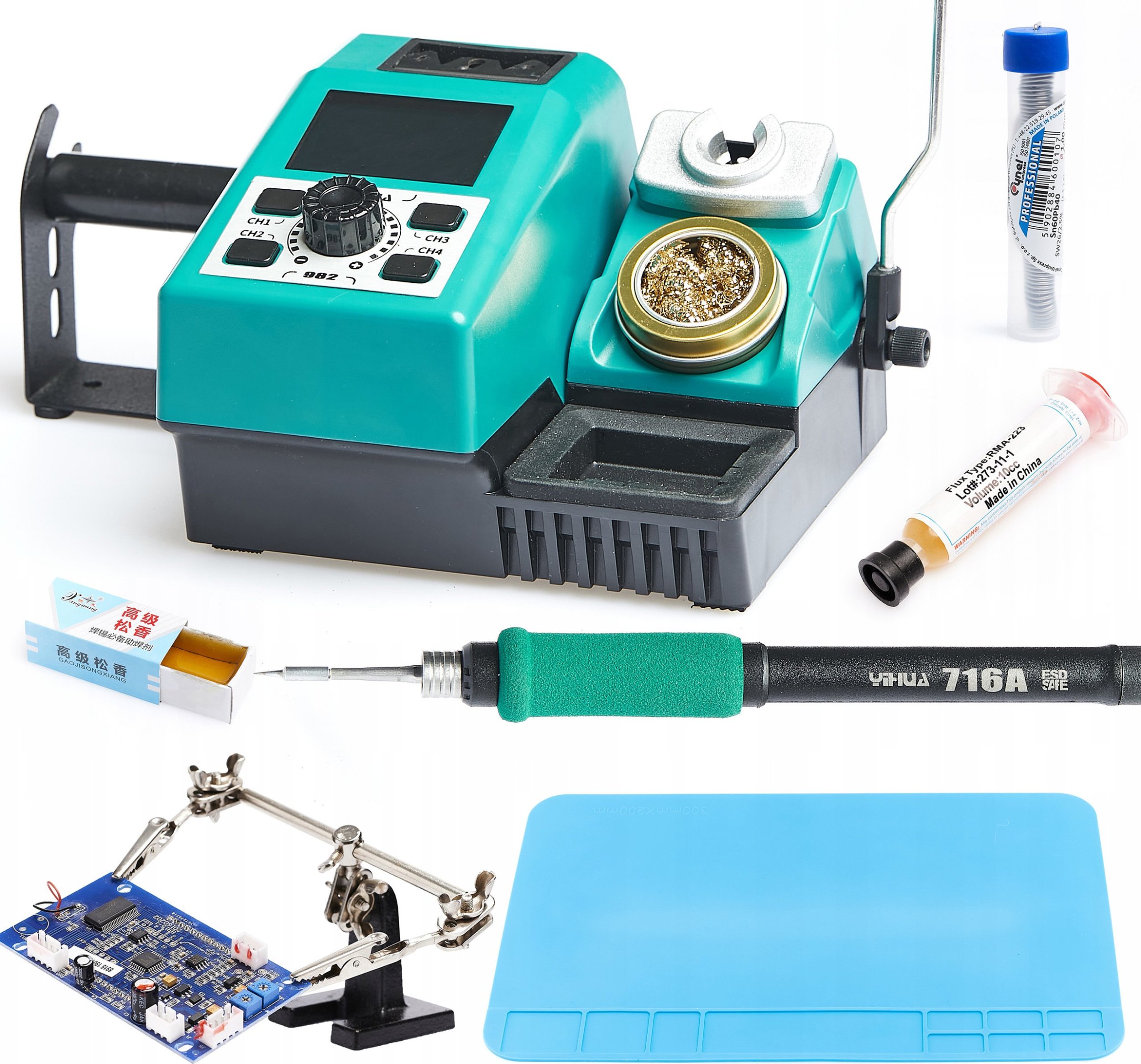 Stacja Grotowa Lutownicza 982 Precyzyjna Zestaw 40W na Groty T210 C210