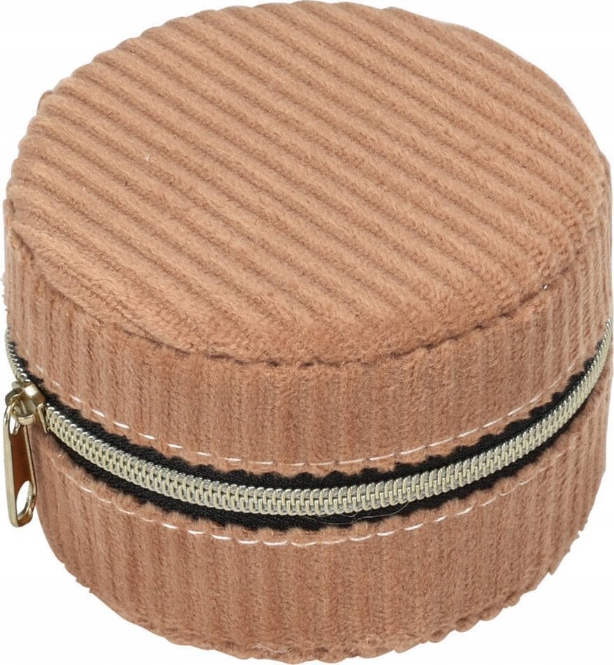 Home Styling Collection Mała szkatułka na biżuterię, sztruks, Ø 8 cm