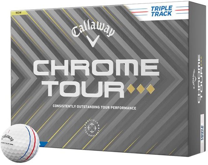 Piłki golfowe Callaway Chrome Tour Triple Diamond 2025 (białe TripleTrack, 12 szt.)