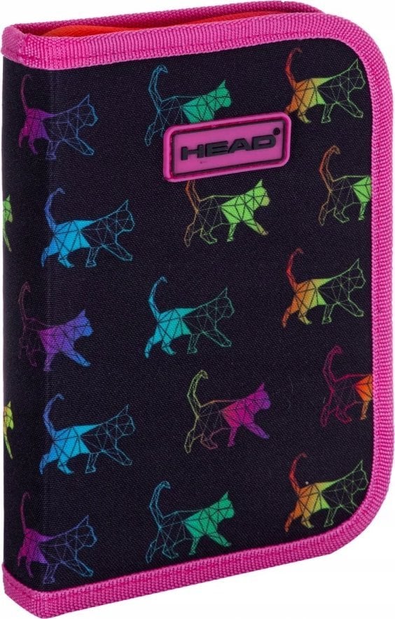 Piórnik Astra Piórnik pojedynczy dwuklapkowy bez wyposażenia HEAD RAINBOW KITTY, AC1