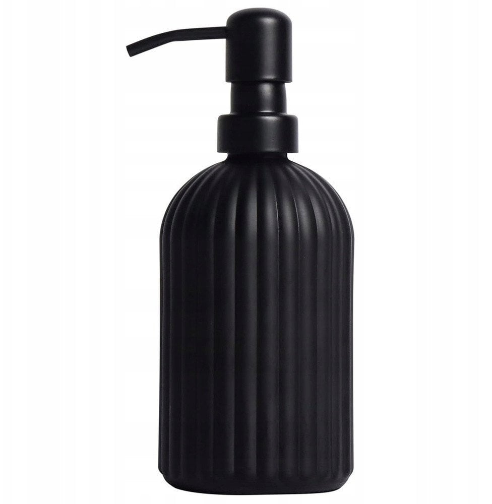 Dozownik do mydła szklany czarny 400 ml