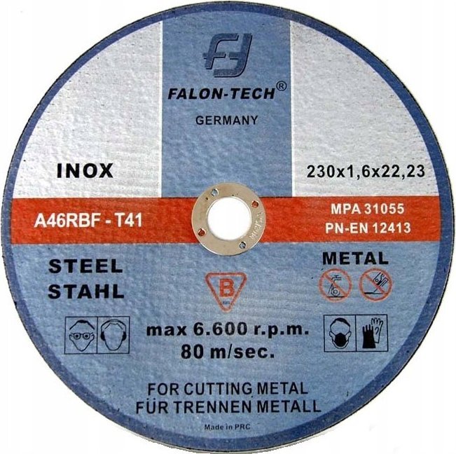 Falon-Tech TARCZA DO CIĘCIA METALU inox 230 x 1,6 FALON TECH