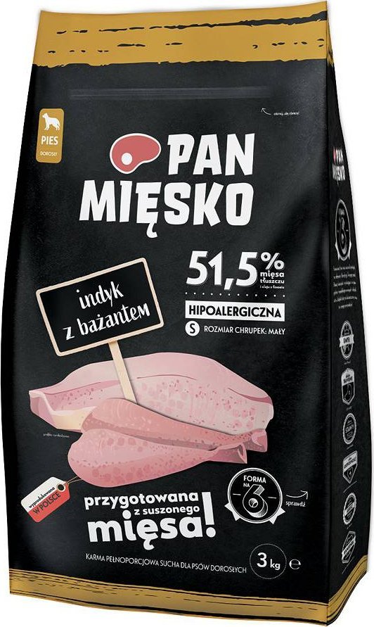 Pan Mięsko Indyk z bażantem chrupki S 3kg