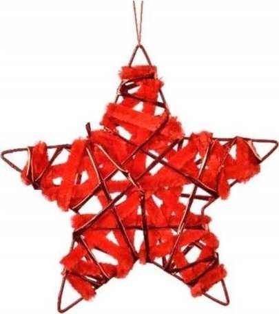 Kaemingk Zawieszka na choinkę gwiazda czerwona 15 cm