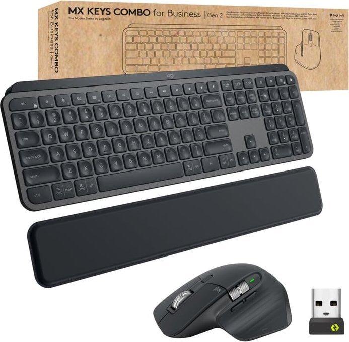 Klawiatura + mysz Logitech MX Keys S Combo Graphite (920-010929)