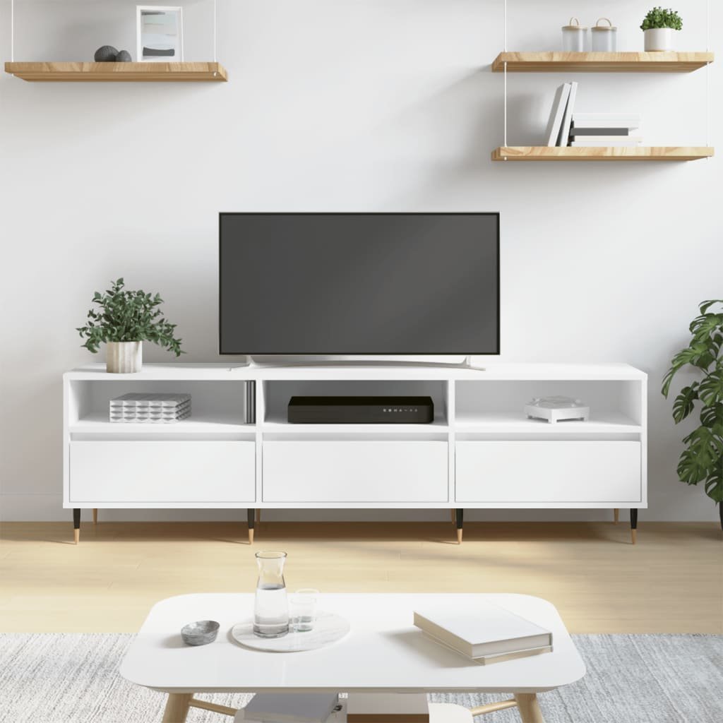 vidaXL Szafka pod TV, biała, 150x30x44,5 cm