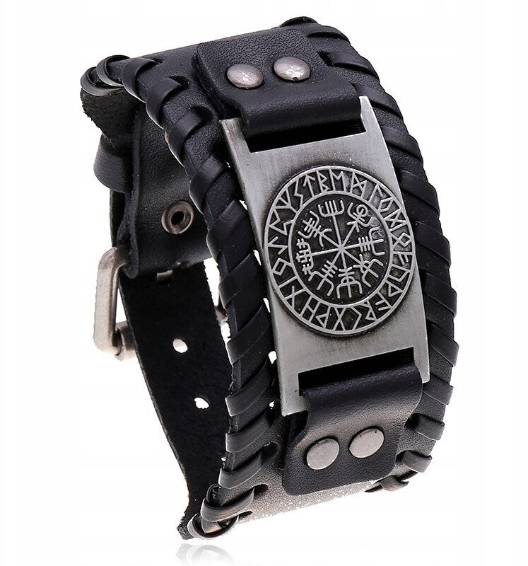 Bransoleta MĘSKA WIKINGÓW NORDYCKA KOMPAS RUNA 450