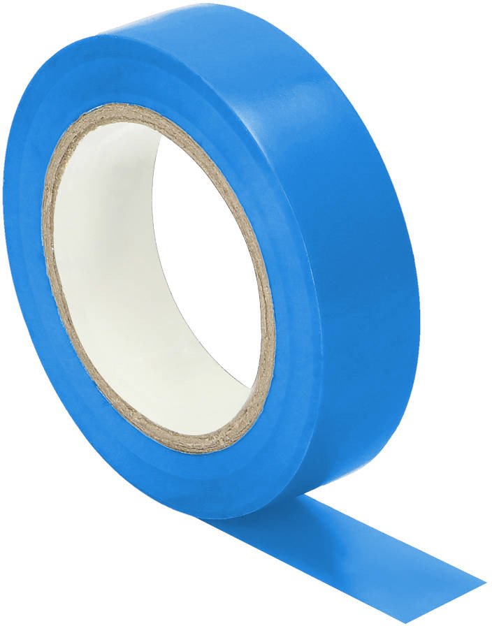 Taśma izolacyjna niebieska, uniepalniona,szerokość 19mm, grubość 0,13mm, 20m długości