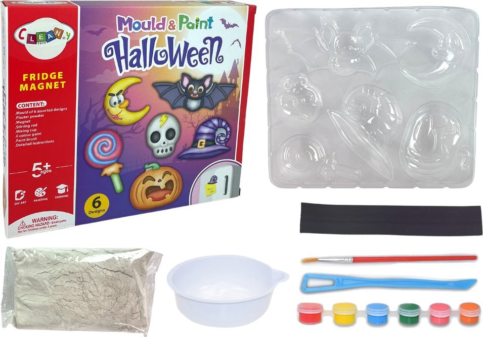 LeanToys Zestaw DIY Halloween Magnesy Odlewy Gipsowe Dynia