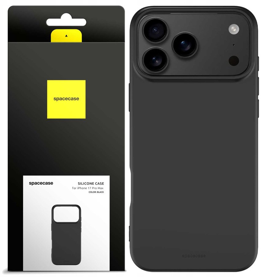 Spacecase Etui Silicone Case 3.0 iPhone 17 Pro Max black standard