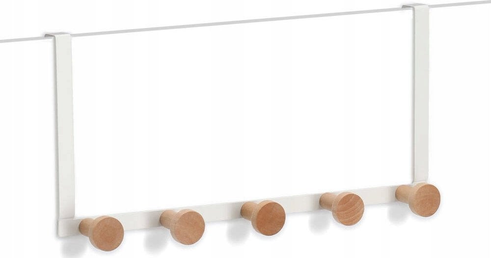 Zeller Metalowy wieszak na drzwi, 5 haczyków