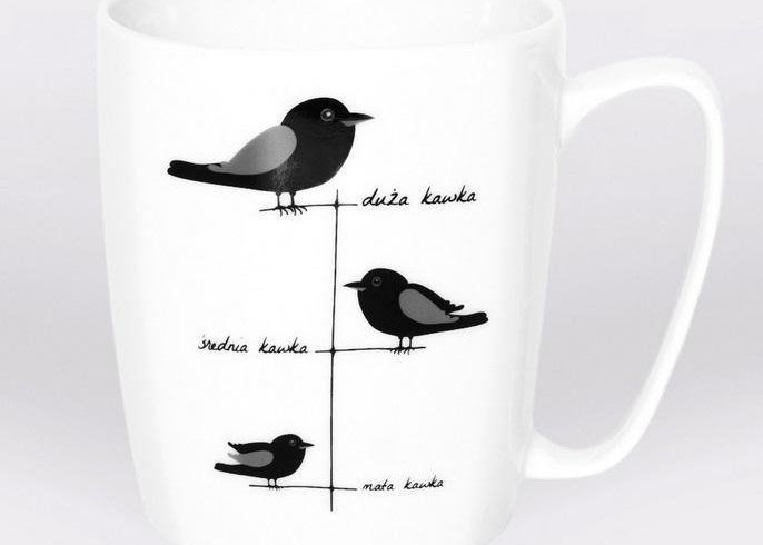 Nadwyraz.com Kubek ceramiczny bia³y Kawki (494129) - 5901005001045