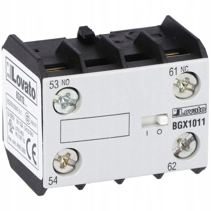 Lovato Electric Zestyki akcesoria pomocnicze do styczników montaż czołowy 11BG... 11BGX1011