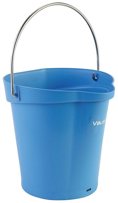 Food bucket, Vikan, 6 l, blue, PP/stainless steel, with pouring spout