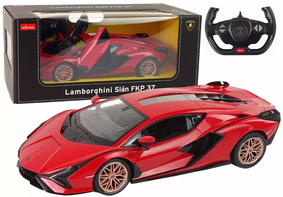 Auto R/C Lamborghini Sian FKP 37 Rastar 1:14 Czerwone Na Pilota