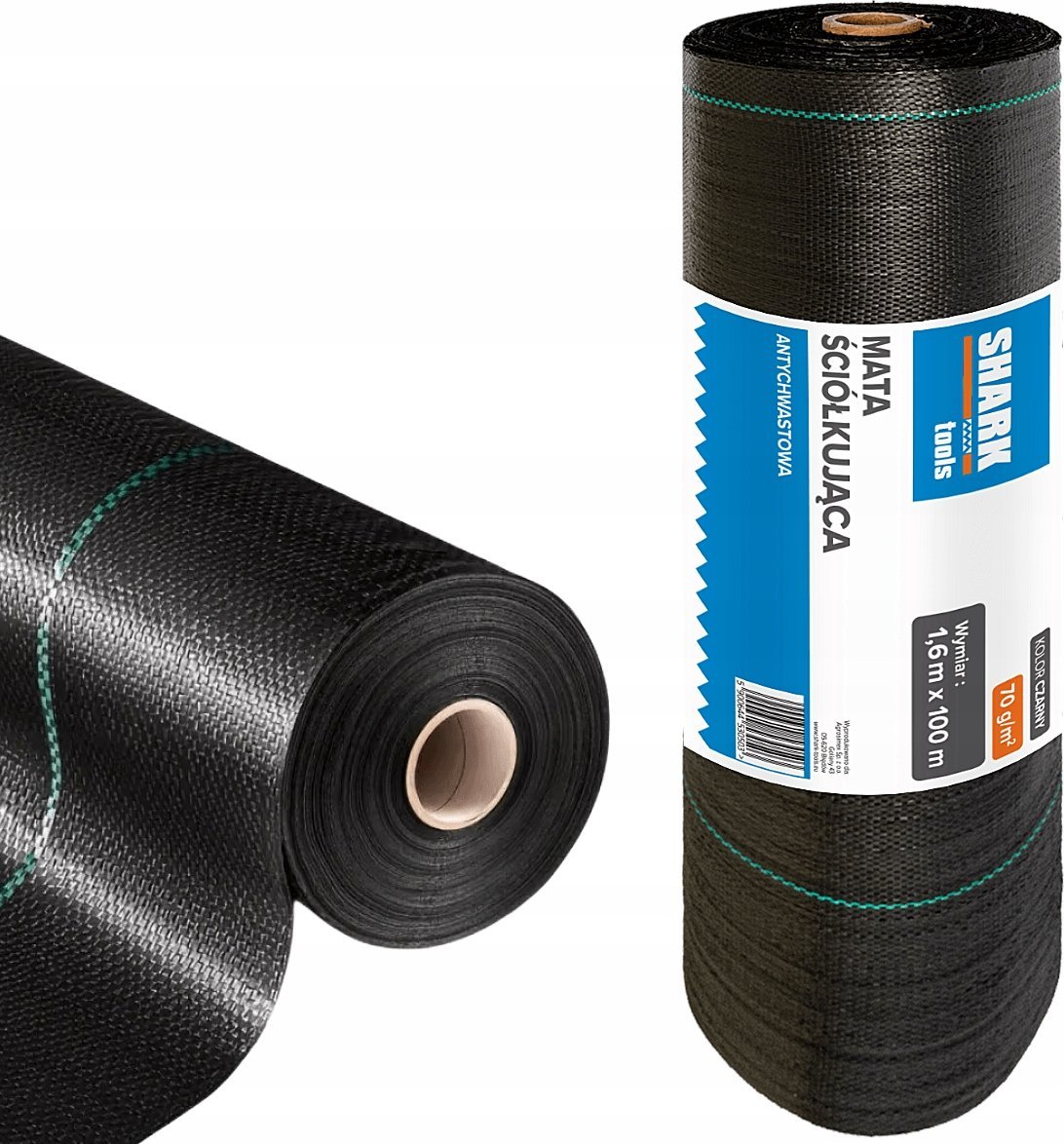 Agrotkanina Mata ściółkująca 1.6x100m 70g/m2 antychwastowa Shark Tools