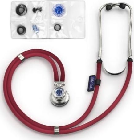 Little Doctor Stetoskop SteTime Little Doctor z zegarkiem Rappaport - czerwony