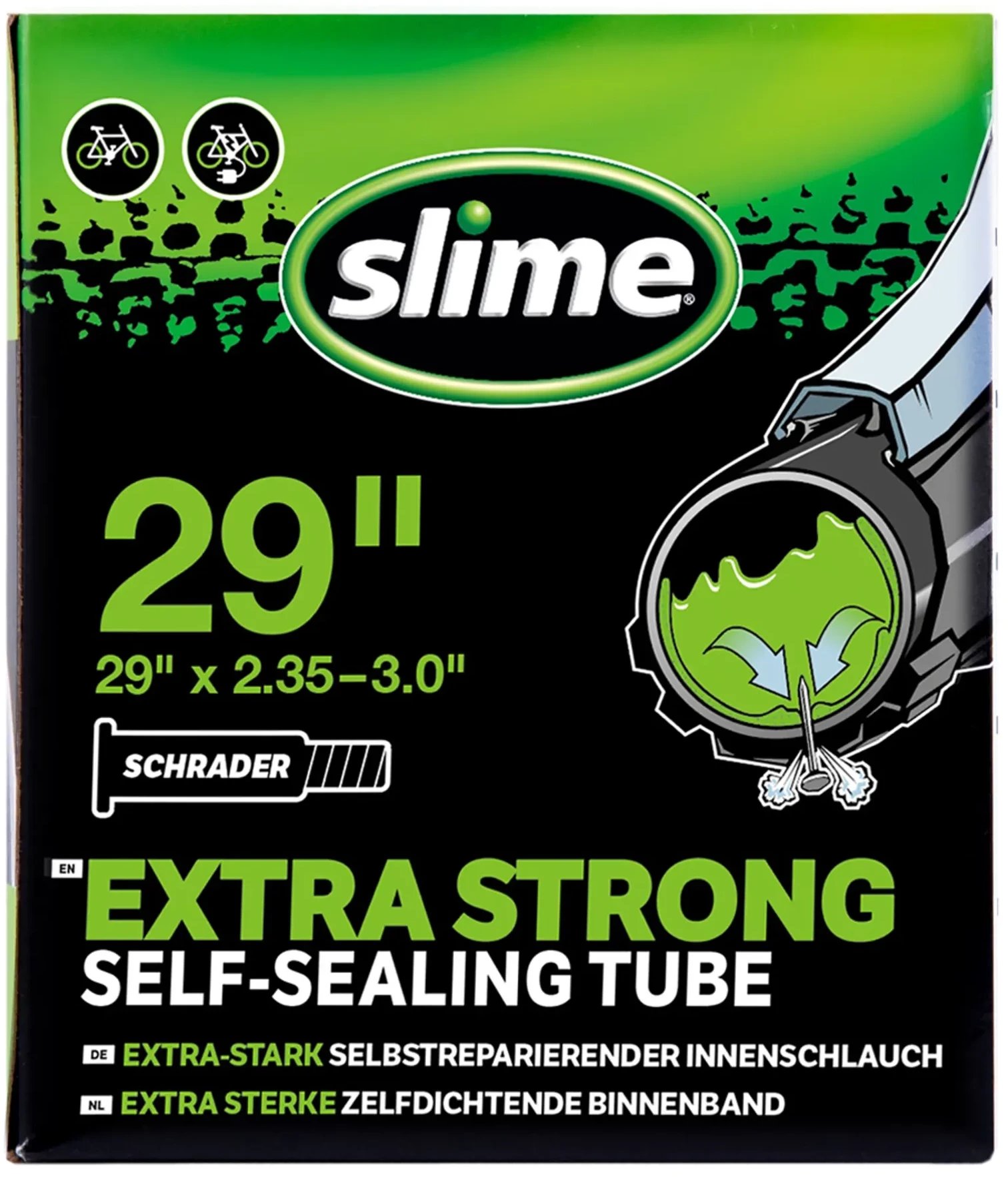 Kenda Dętka self-sealing Slime 29" AV 29 x 2.353.00, zawór Schrader 35 mm Uniwersalny