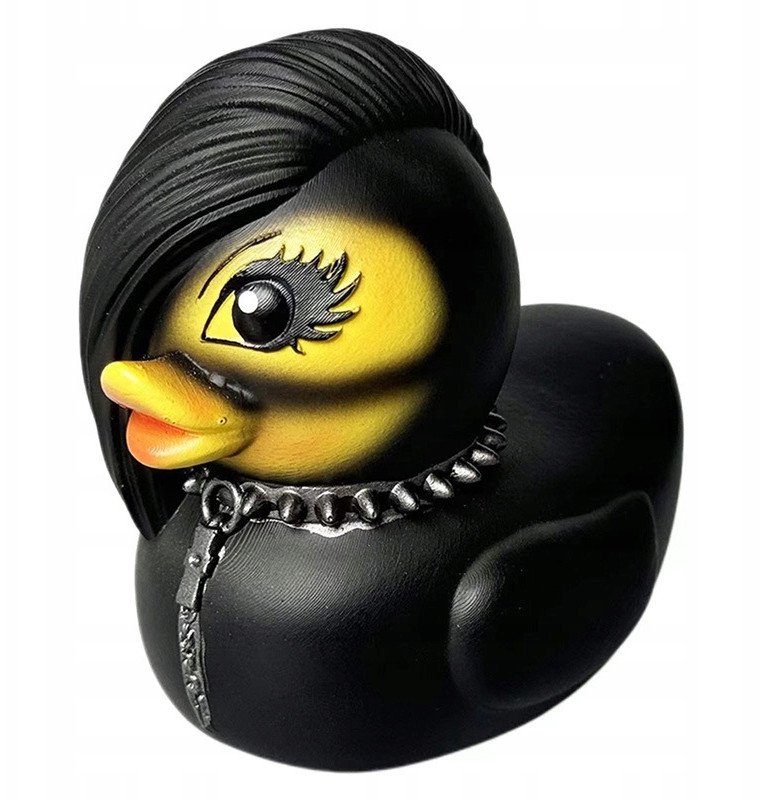 Kaczka KĄPIELOWA GOTHIC duck HEAVY METAL Bondage GIRL Czarna WANNY PREZENT