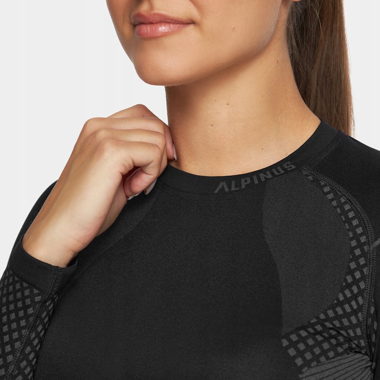 Alpinus ML Bielizna termoaktywna damska Active Base Layer Set czarno-szara GT43253