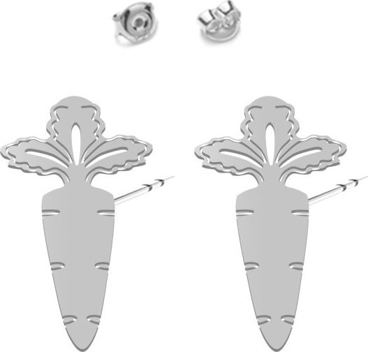 Radziszewska Jewellery Kolczyki Srebrne Marchewki
