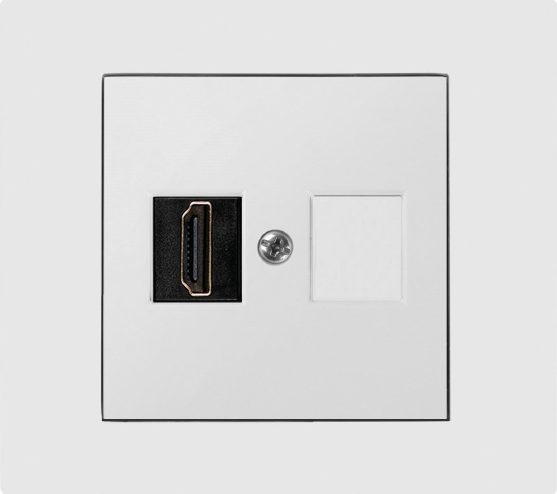 Elektro-Plast Vestra Gniazdo multimedialne pojedyncze HDMI bez ramki podtynkowe IP20 biały 3891-10