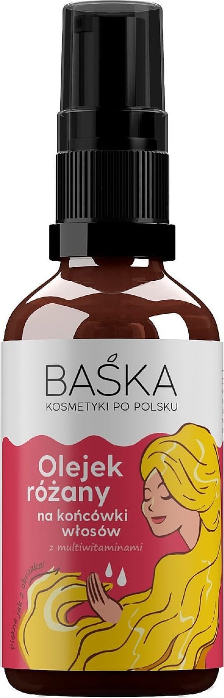 Solverx BAŚKA Kosmetyki Po Polsku Olejek różany na końcówki włosów z multiwitaminami 50ml