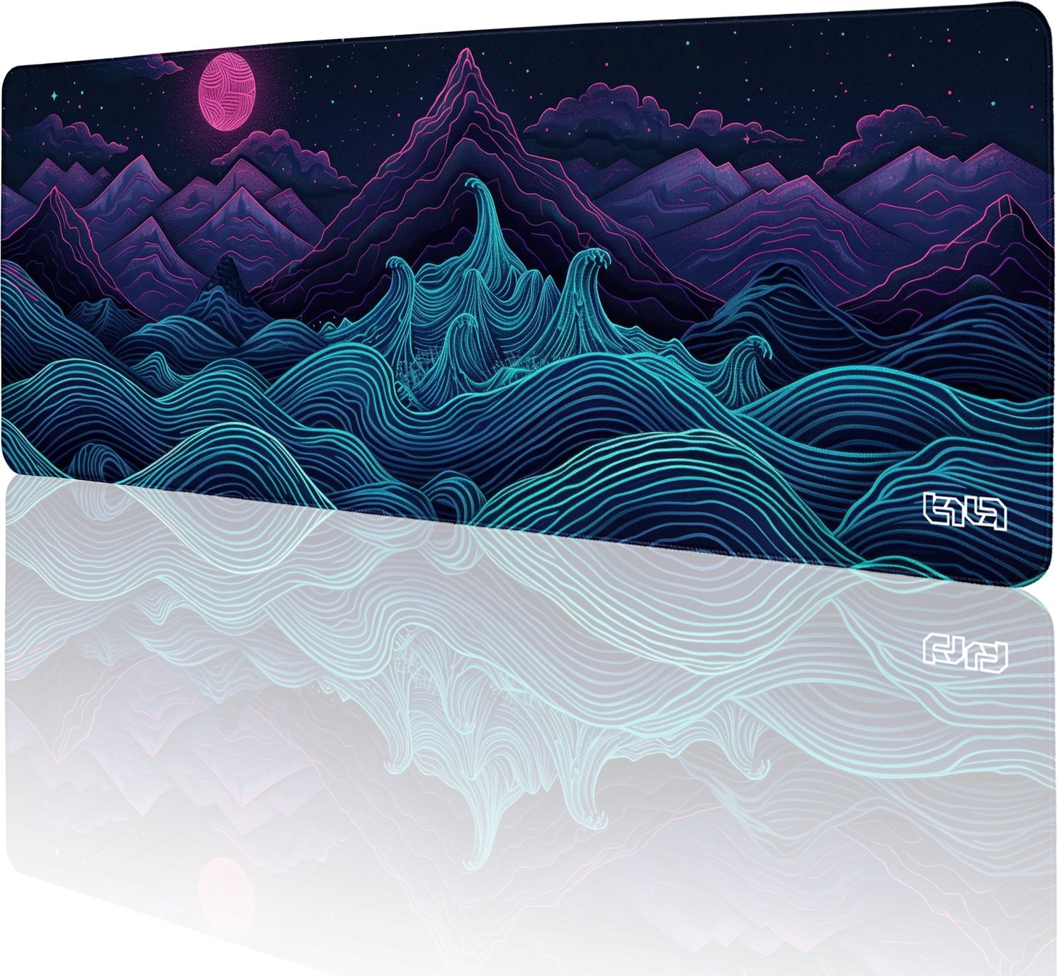 Podkładka Tilt DUŻA PODKŁADKA POD MYSZKĘ Retrowave Mountains 80x30 Wytrzymała