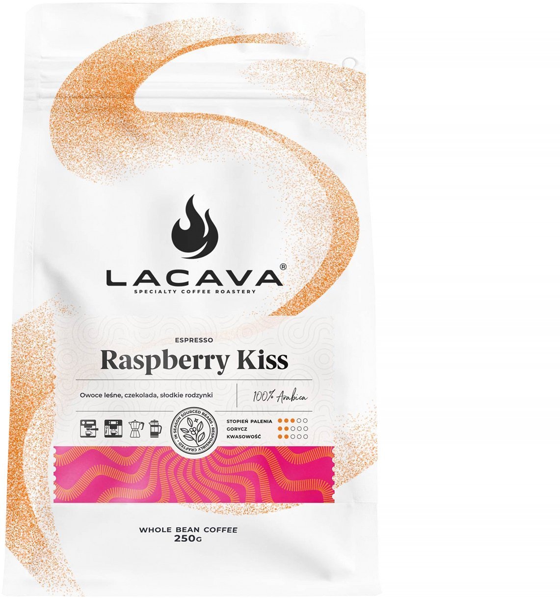 Kawa ziarnista LaCava Raspberry Kiss 250g