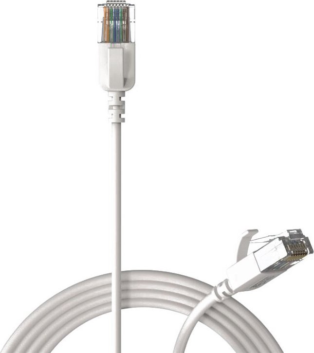 Procab PROCAB CSD560W/0,5 Kabel sieciowy Slimline - CAT6A RJ45 - RJ45 U/UTP wersja biała - 0,5 ma