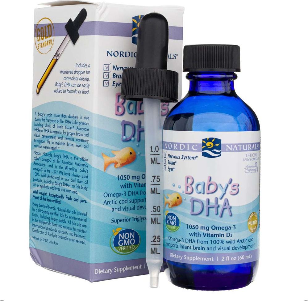 Nordic naturals Nordic Naturals - Baby's DHA, Omega-3 z Witaminą D3, 60 ml
