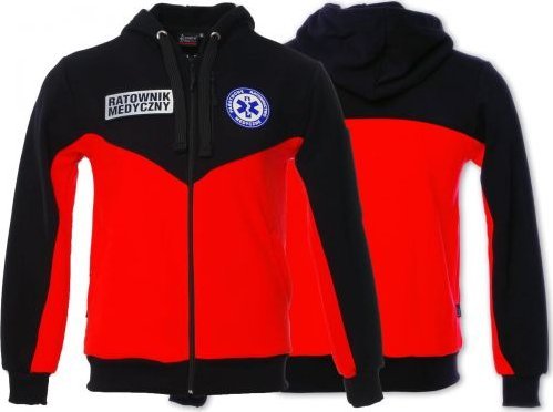 North Wind + medical Bluza ratownicza FLUO męska rozpinana z kapturem North-Wind funkcyjna z logo