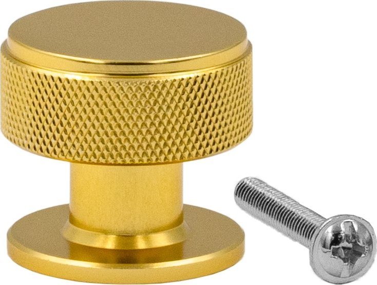 Szchara UCHWYT MEBLOWY GAŁKA DO MEBLI ZŁOTA RELING 30 MM