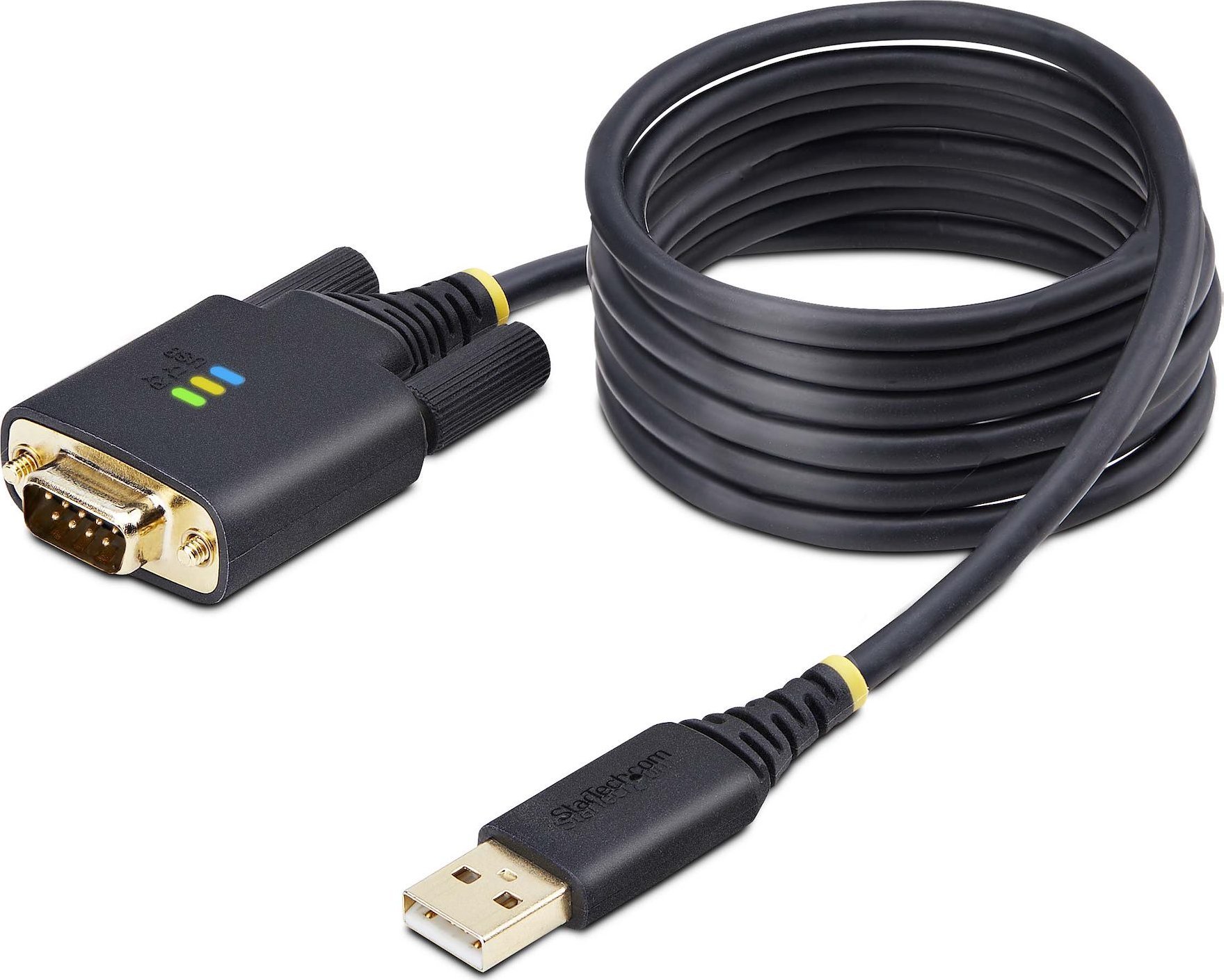 StarTech 1P6FFC-USB-SERIAL kabel równoległy Czarny 2 m USB Typu-A DB-9