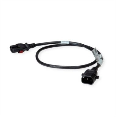 Kabel zasilający Bachmann C14-C15 1.0m czarny 10A, blokada po obu stronach