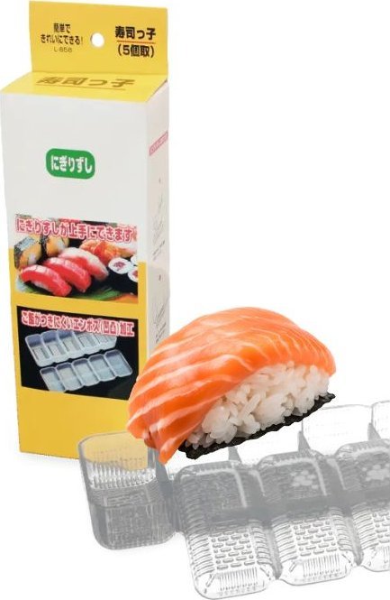 Foremka do nigiri do ryżu sushi wyciskarka wytłaczanie 5x nigiri maker plastikowa 6x3,5x4 cm