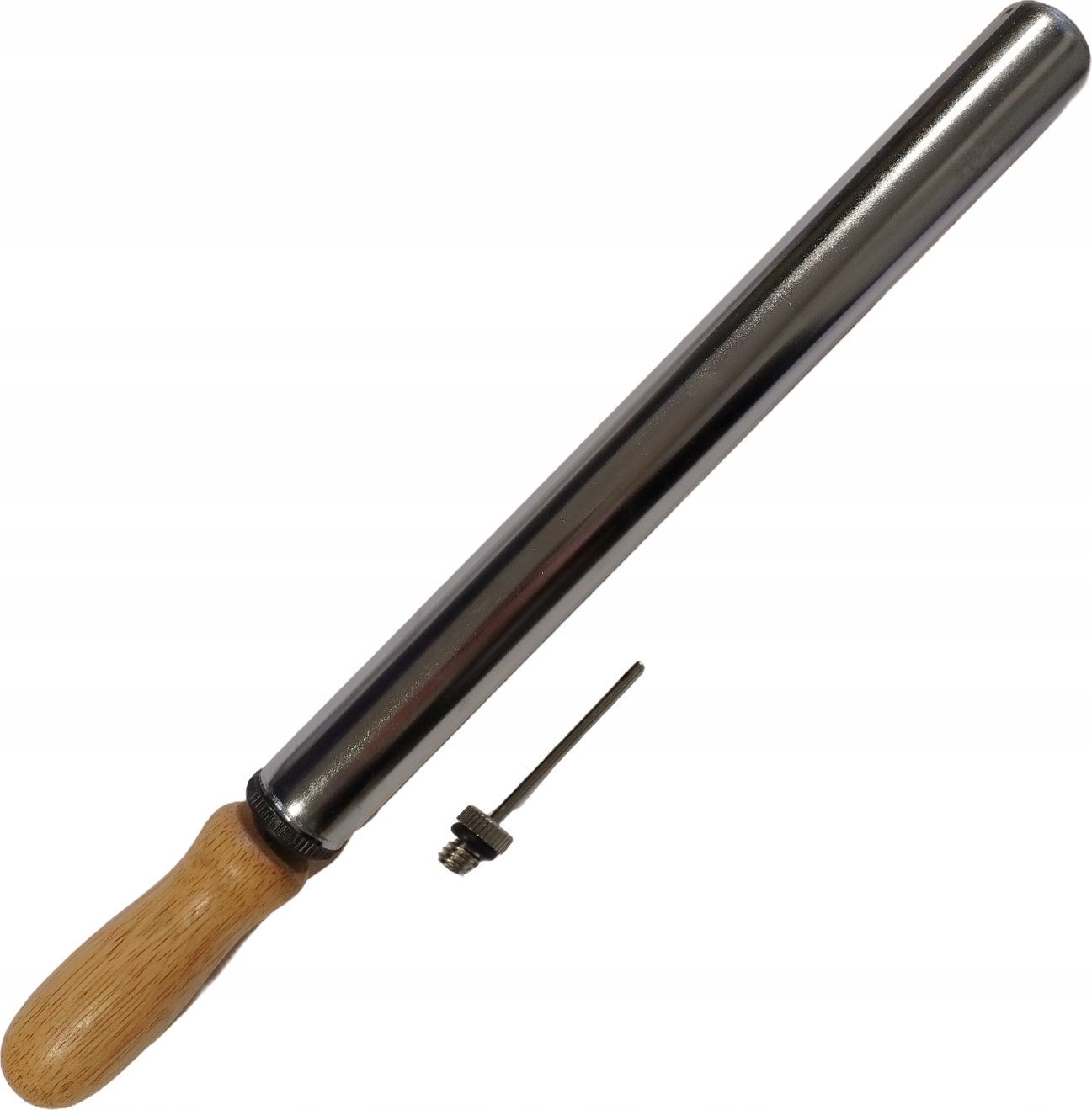 Spartan Pompka Ręczna do Piłek z Drewnianą Rączką Igłą Metalowa SPARTAN 30 cm