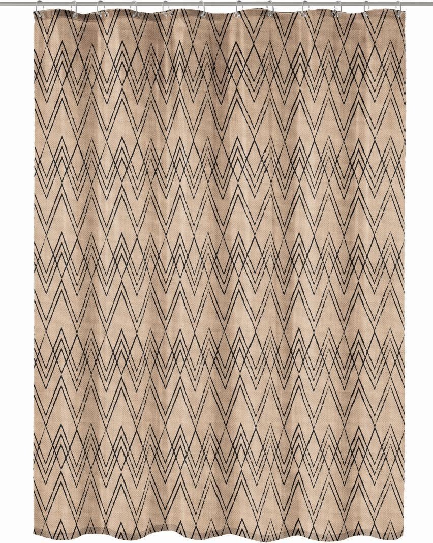 Kleine Wolke Kleine Wolke Zag Cotti Tekstylna Zasłona prysznicowa premium brązowa 180x200 cm