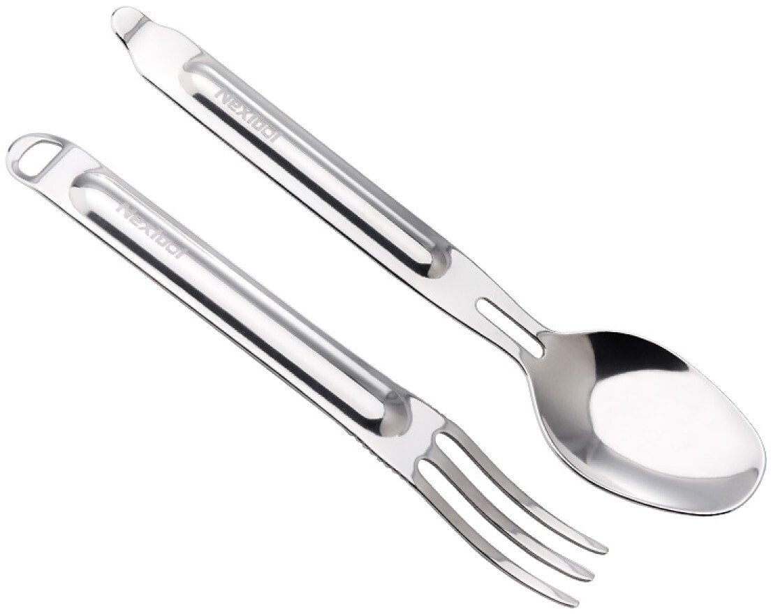 Sztućce turystyczny tytanowy niezbędny zestaw - łyżka + widelec - NexTool NE20133