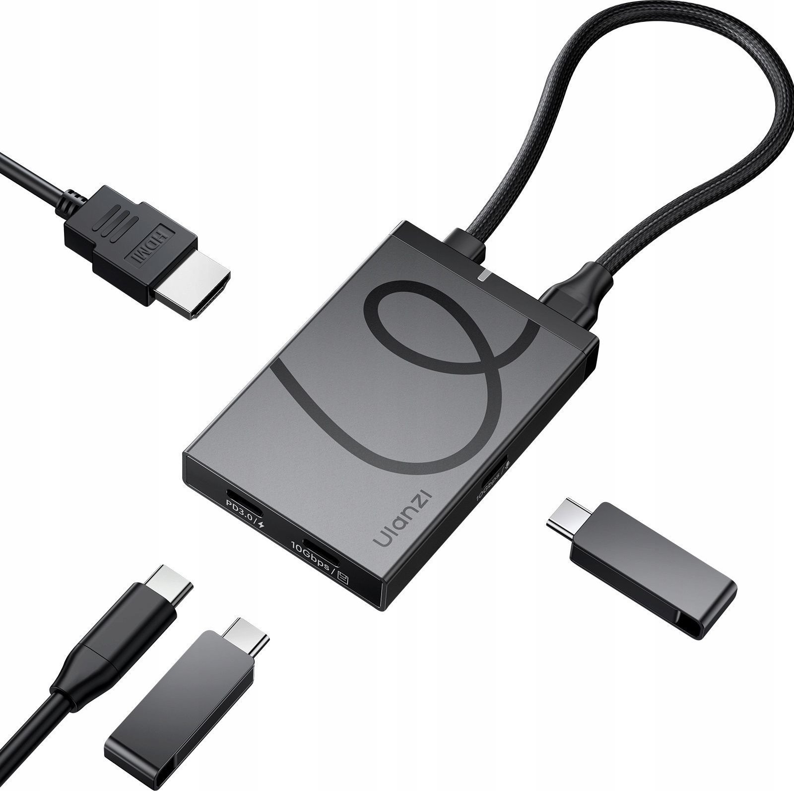 HUB Rozdzielacz 4w1 USB TYPE-C na 1x HDMI 4K 3x USB-C PD3.0 10Gbps / Ulanzi H1