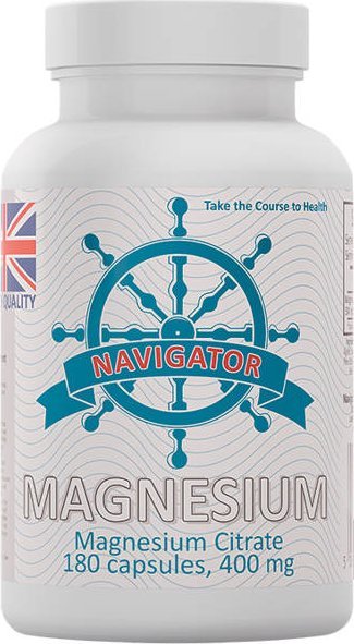 Navigator NAVIGATOR Magnesium Cytrynian Magnezu 400mg 180 kapsułek